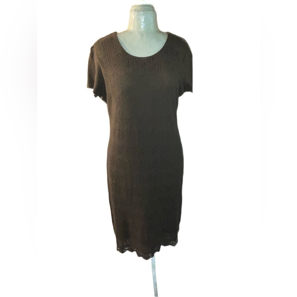 De Collection Women''s Boho Aztec Shift Dress Crew Neck Short Sleeve Size XL